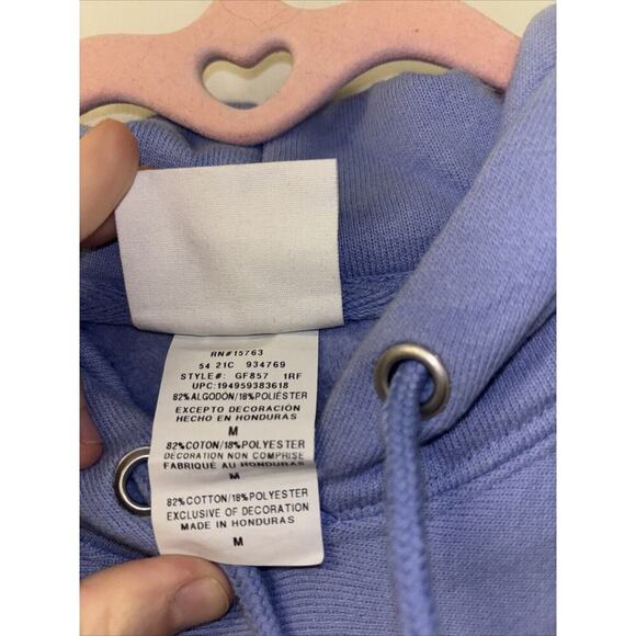 Champion reverse‎ weave hoodie Baby Blue Women’s Sz Med - Picture 5 of 6